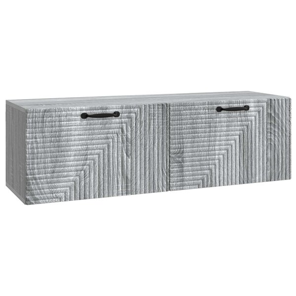 vidaXL Meuble TV mural Sonoma gris 98 x 31 x 30 cm Bois d'ingénierie