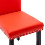 vidaXL Chaises à manger lot de 2 rouge PVC