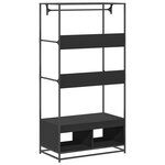 vidaXL Armoire noir 90x50x180 cm bois d’ingénierie