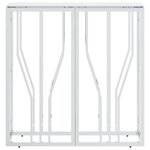 vidaXL Table console argenté 70x30x70 cm acier inoxydable et verre