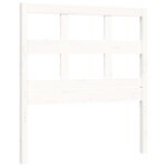 vidaXL Cadre de lit avec tête de lit blanc petit simple bois massif