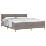 vidaXL Lit à Ressorts avec matelas Taupe 180 x 200 cm tissu