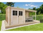 Abri jardin bois -12.25 m² - 5.15 x 2.38 x 2.06 m - 28mm