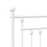 vidaXL Tête de lit métal blanc 80 cm