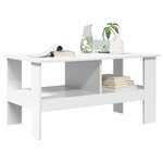 vidaXL Table basse Blanc 90 x 50 x 45 cm Bois d'ingénierie