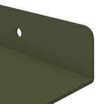 vidaXL Étagère flottante 2 Pièces Vert olive 60 x 8 5 x 2 5 cm Acier