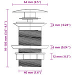 vidaXL Lavabo de bain avec robinet et drain à poussoir Verre trempé