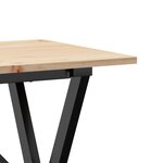 vidaXL Table à manger cadre en X 100x50x75 cm bois de pin massif acier