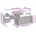 vidaXL Salon de jardin 9 Pièces avec coussins gris résine tressée