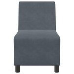 vidaXL Canapé modulaire sans accoudoirs Gris foncé 55 cm Velours