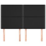 vidaXL Tête de lit Noir 144x5x118/128 cm Similicuir