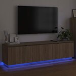 vidaXL Meuble TV Chêne Sonoma 180 x 38 x 49 cm Bois d'ingénierie