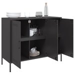 vidaXL Buffet noir 100 5x39x79 cm acier