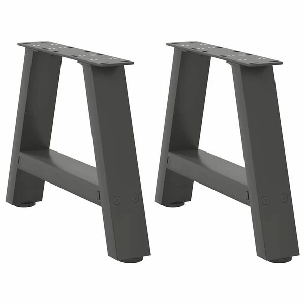 vidaXL Pieds de table basse en forme de A 2 pièces Anthracite 40 x (30-31) cm Acier
