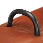 Banc banquette cheval d'arçon 135 x 25 x 55 cm synthétique véritable de chèvre marron 02_0010829