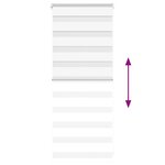 vidaXL Store zèbre blanc 65x100 cm largeur du tissu 60 9 cm polyester