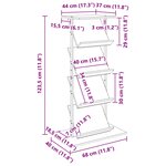 vidaXL Étagère à magazines Chêne Sonoma 68 x 40 x 123 5 cm