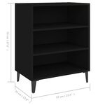 vidaXL Buffet noir 57x35x70 cm bois d’ingénierie