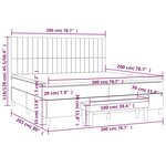 vidaXL Sommier à lattes de lit et matelas Bleu foncé 200x200cm Velours