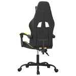vidaXL Chaise de jeu pivotante Noir et doré Similicuir