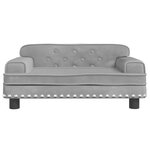 vidaXL Canapé pour enfants gris clair 70x45x30 cm velours