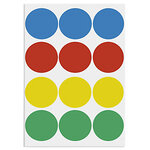 1764 Étiquettes Couleurs Assorties 8mm Enl