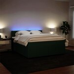vidaXL Sommier à lattes de lit et matelas Vert foncé 180x200cm Velours