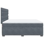 vidaXL Sommier à lattes de lit et matelas Gris foncé 180x200cm Velours