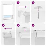 vidaXL Store enrouleur de douche avec cassette largeur du tissu 56 cm