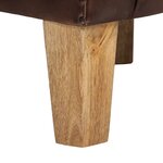 vidaXL Fauteuil Marron foncé Cuir véritable