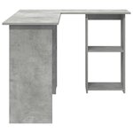 vidaXL Bureau Gris béton 142 x 102 x 73 cm Bois d'ingénierie