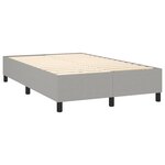 vidaXL Sommier à lattes de lit avec matelas Gris clair 140x190cm Tissu