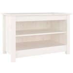 vidaXL Banc à chaussures Blanc 70x38x45 5 cm Bois de pin massif