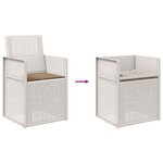vidaXL Chaises de jardin salle à manger 2 Pièces Blanc et taupe PP