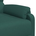 vidaXL Fauteuil de massage Vert foncé Tissu