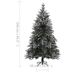 vidaXL Arbre de Noël artificiel pré-éclairé/flocons de neige PVC PE