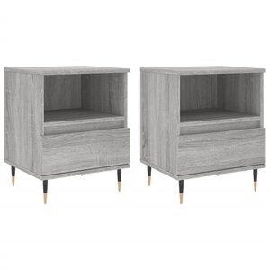vidaXL Tables de chevet 2 Pièces sonoma gris 40x35x50 cm bois ingénierie