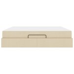 vidaXL Cadre de lit avec matelas avec matelas 2 Pièces Crème tissu