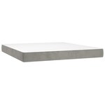 vidaXL Sommier à lattes de lit avec matelas LED Gris clair 160x200 cm