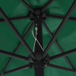 vidaXL Parasol de jardin et mât en aluminium 270x246 cm Vert
