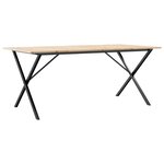 vidaXL Table à manger cadre en X 180x90x75 cm bois de pin massif fonte