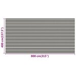 vidaXL Tapis de tente anthracite et blanc 400x800 cm PEHD