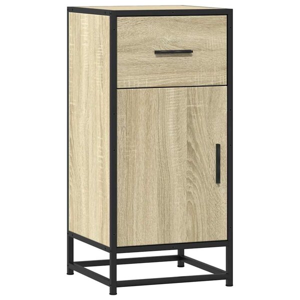 vidaXL Buffet chêne sonoma 35 5x35x76 cm bois d'ingénierie et métal