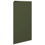 vidaXL Jardinières 2 Pièces vert olive triangulaire 40x34 5x70 cm acier