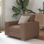 vidaXL Canapé avec coussin Marron 100 x 77 x 82 cm tissu