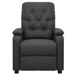 vidaXL Fauteuil inclinable électrique Gris foncé Tissu