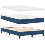 vidaXL Lit à ressorts avec matelas Bleu 120 x 190 cm tissu