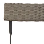 vidaXL Ensemble de bistro pliable 3 Pièces Gris Résine tressée