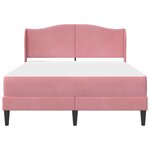 vidaXL Cadre de lit avec tête de lit Rose 120 x 200 cm Velours