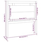 vidaXL Tête de lit Noir 95 5x4x100 cm Bois massif de pin